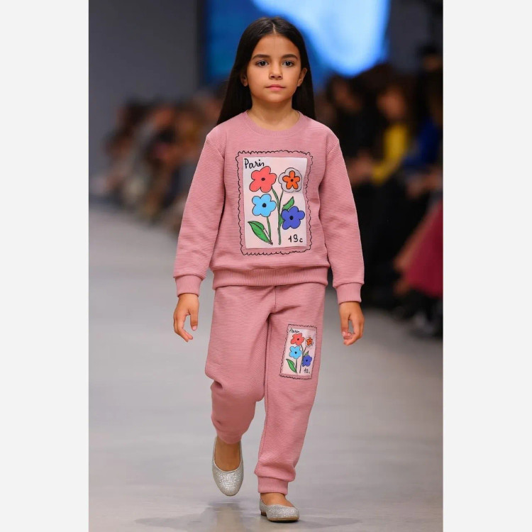 بلوز شلوار دخترانه بهاره پنبه اتوبانی ست عیدانه طرح زول سایزبندی 40 تا 55