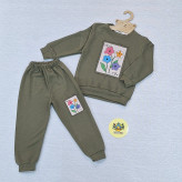 بلوز شلوار دخترانه بهاره پنبه اتوبانی ست عیدانه طرح زول سایزبندی 40 تا 55