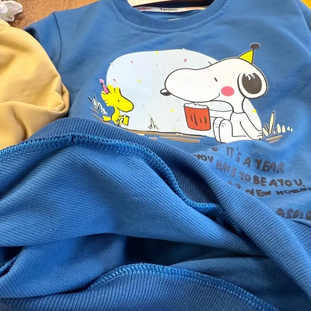 بلوز شلوار پسرانه عیدانه ست بهاره 4 تا 8 سال پنبه دورس چاپ زول