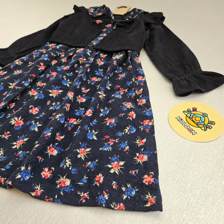 کت سارافون دخترانه پاییزه کبریتی لینن مجلسی ست 2 تکه مناسب 2 تا 10 سال