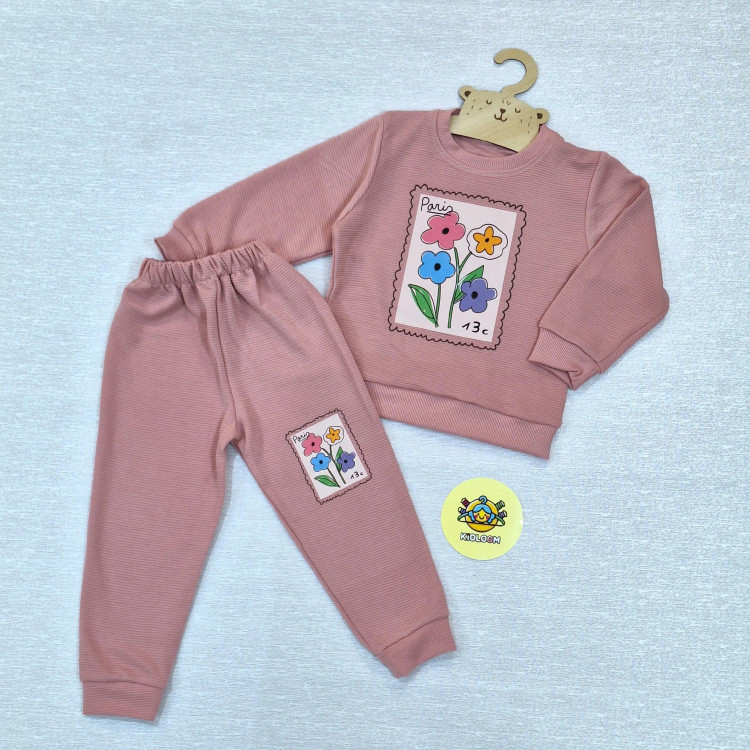 بلوز شلوار دخترانه بهاره پنبه اتوبانی ست عیدانه طرح زول سایزبندی 40 تا 55