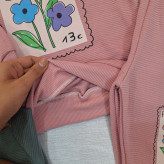 بلوز شلوار دخترانه بهاره پنبه اتوبانی ست عیدانه طرح زول سایزبندی 40 تا 55