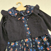 کت سارافون دخترانه پاییزه کبریتی لینن مجلسی ست 2 تکه مناسب 2 تا 10 سال