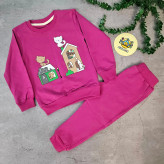 بلوز شلوار دخترانه ست پنبه دورس طرحدار بچگانه 1 تا 5 سال