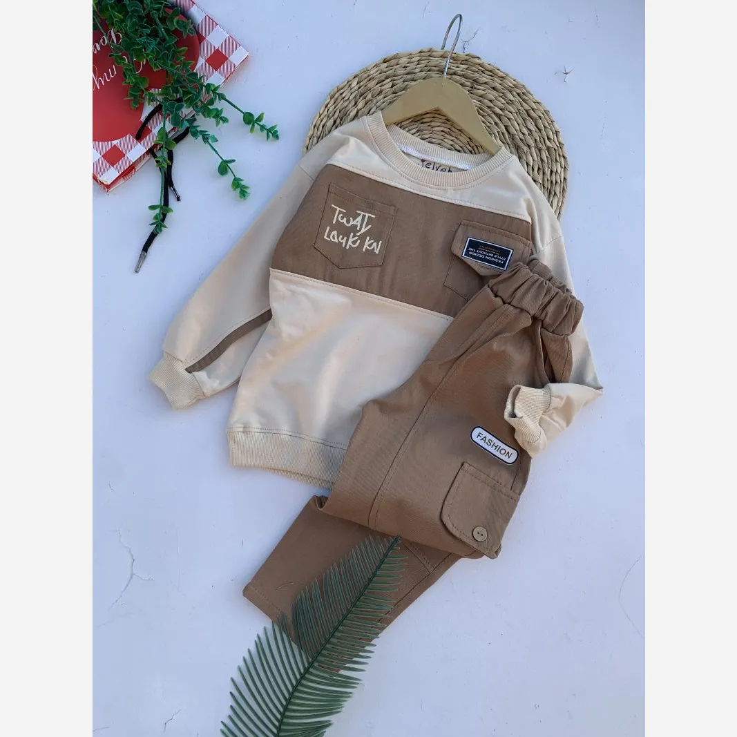 ست بلوز شلوار اسپرت بچگانه خواهر برادی پنبه دورس لاکرا و کتان درجه یک 2 تا 12 سال