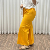 شلوار الیاف طبیعی زنانه فری سایز تا سایز 46 تن خور شیک و راحت چهارفصل بدون چروک و آبرفت