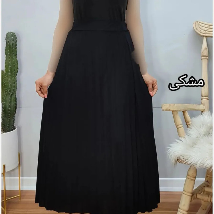 دامن پلیسه زنانه جودون گرم بالا فری سایز (36 تا 46) بدون آستر 6 رنگ