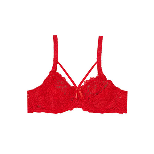 سوتین زنانه دانتل هارنس دار لایه دار ژله ای برند شب تاب