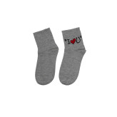 جوراب نیم ساق زنانه پنبه بوکله طرح I Love You