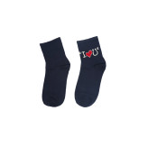 جوراب نیم ساق زنانه پنبه بوکله طرح I Love You