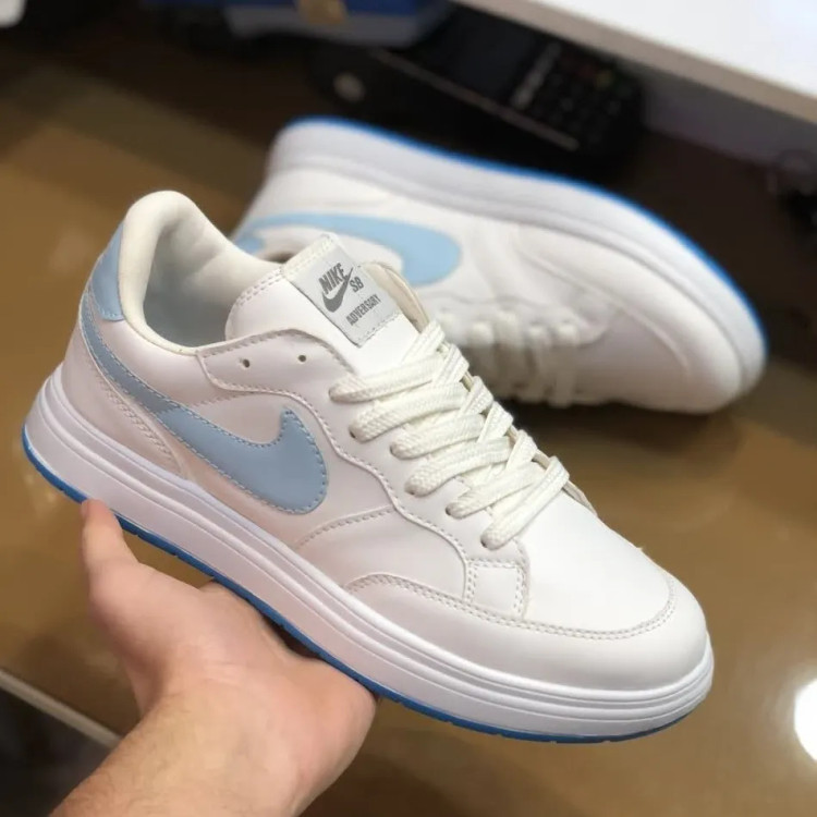 کفش نایک sb مردانه چرم سفید ابی