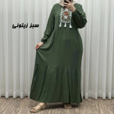 پیراهن نخی منگوله دار