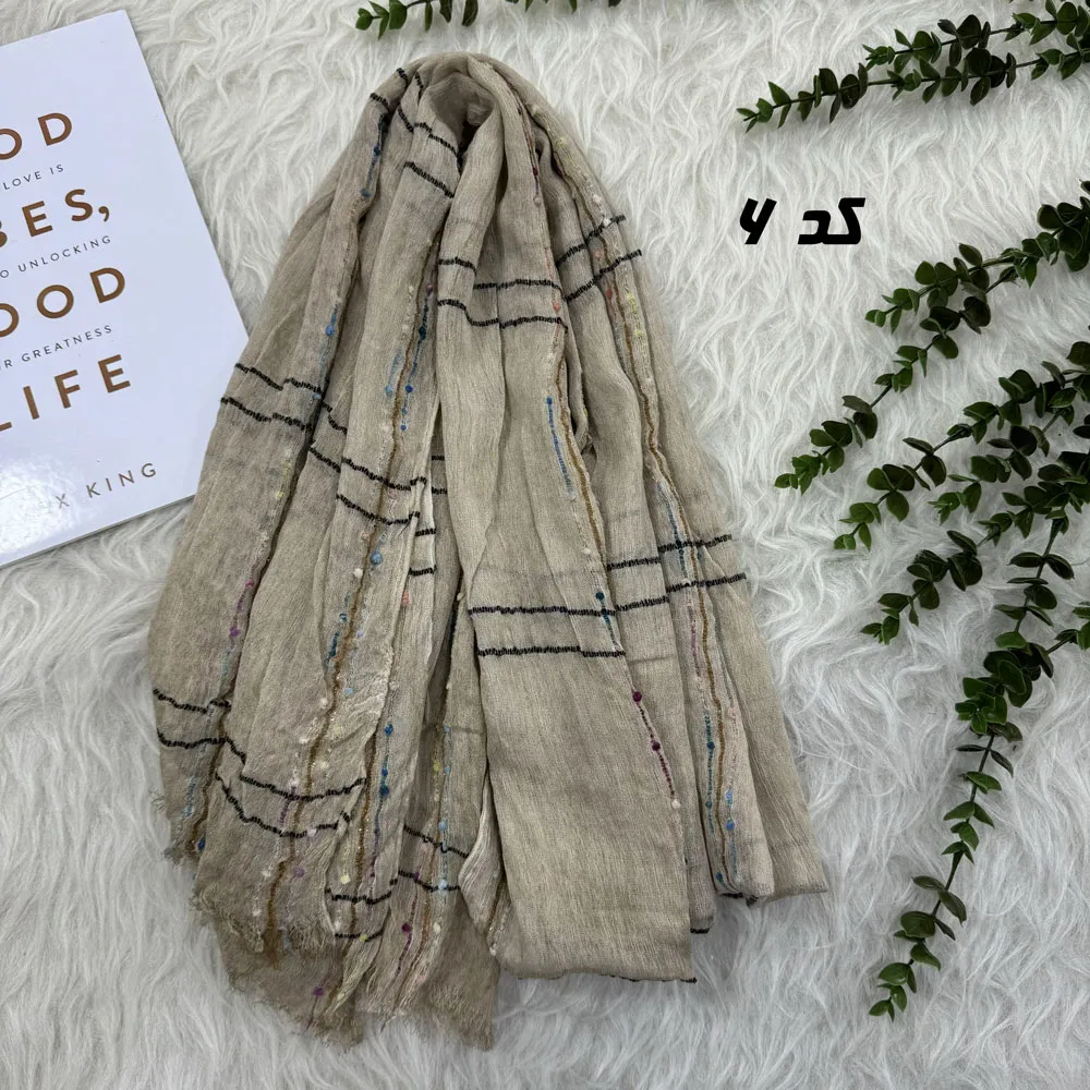 شال وارداتی کوک دوزی دور ریش کد 1805