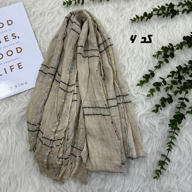 شال وارداتی کوک دوزی دور ریش کد 1805