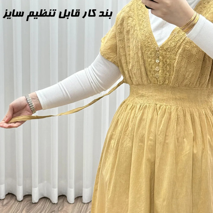 پیراهن ساحلی آستین کوتاه مدل سلن (وارداتی هندی)