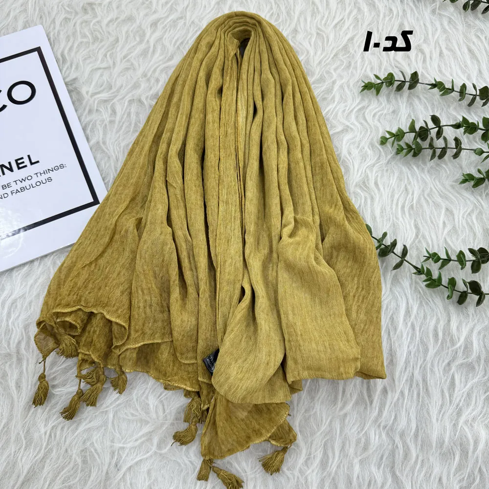 شال وارداتی سنگشور کنفی منگوله کد 1812