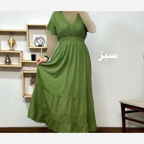 پیراهن ساحلی آستین کوتاه مدل سلن (وارداتی هندی)