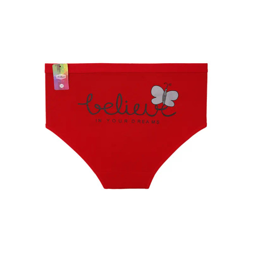 شورت زنانه اسلیپ کش پهن پشت چاپی طرح پروانه و نوشتهdrams برند بانو