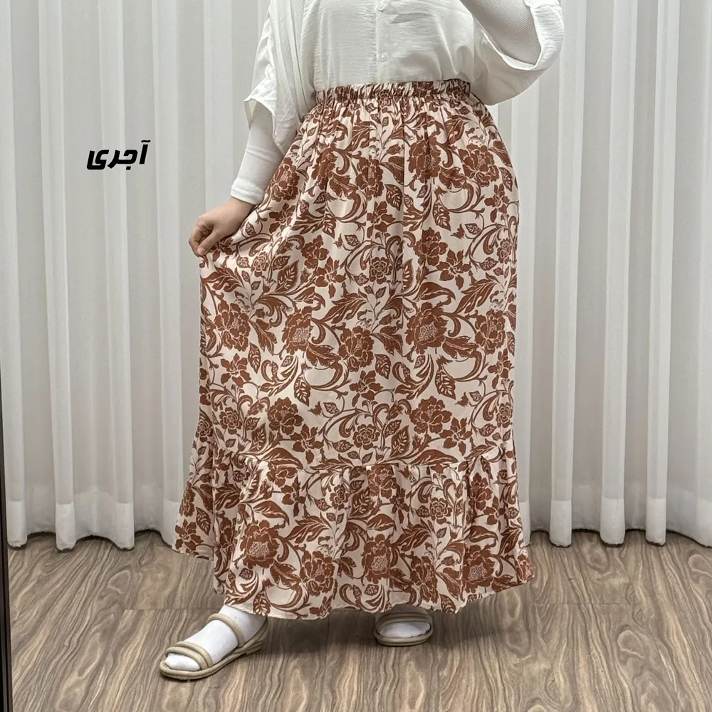 دامن بلند نخی طرح فلور کد 1816