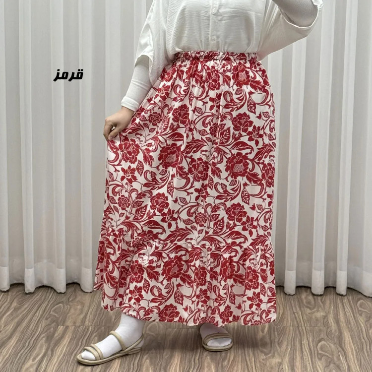 دامن بلند نخی طرح فلور کد 1816