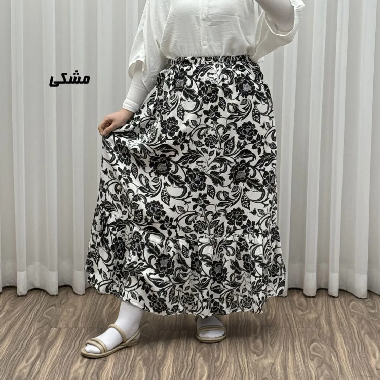 دامن بلند نخی طرح فلور کد 1816