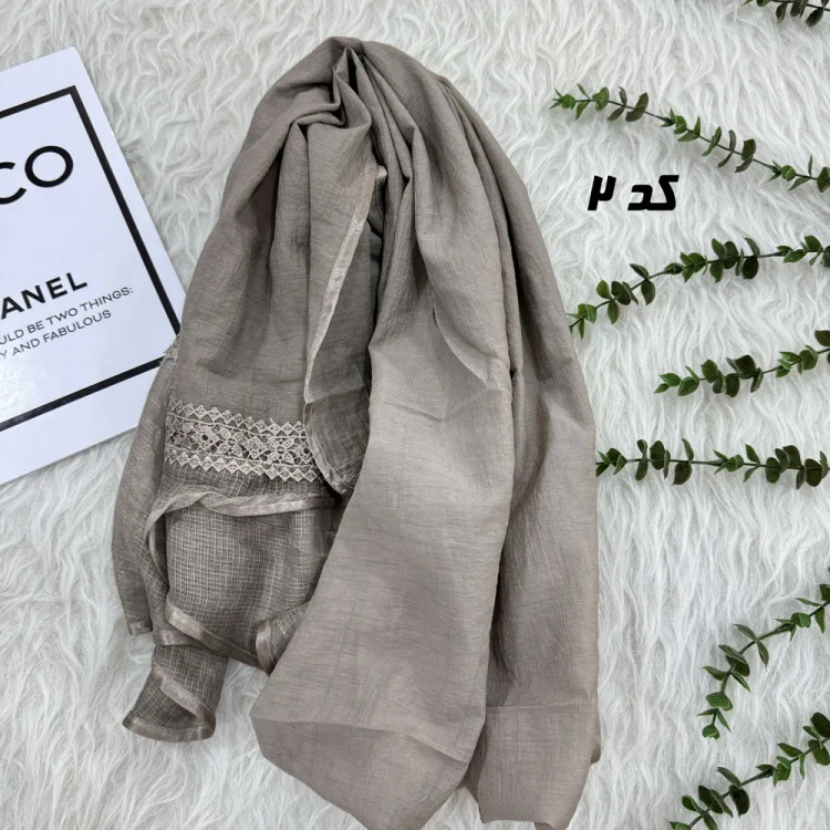 شال وارداتی دستک دانتل لمه کد 1811