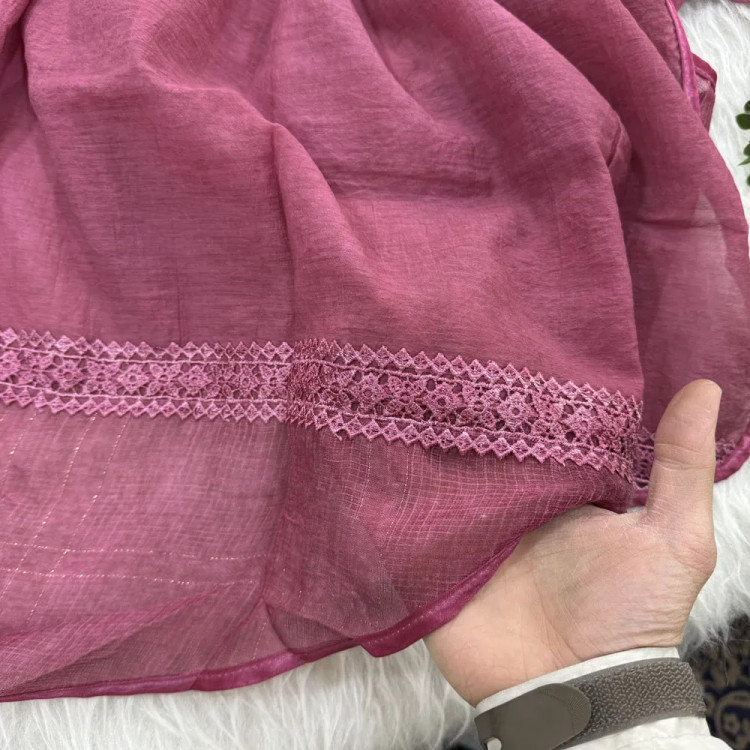 شال وارداتی دستک دانتل لمه کد 1811