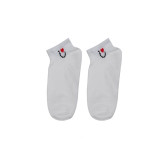 جوراب مچی زنانه پنبه بوکله طرح لبخند و قلب