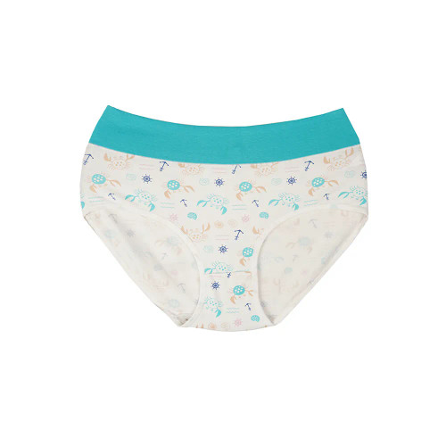 شورت زنانه اسلیپ نخی کمر پهن تمام چاپ طرح خرچنگ