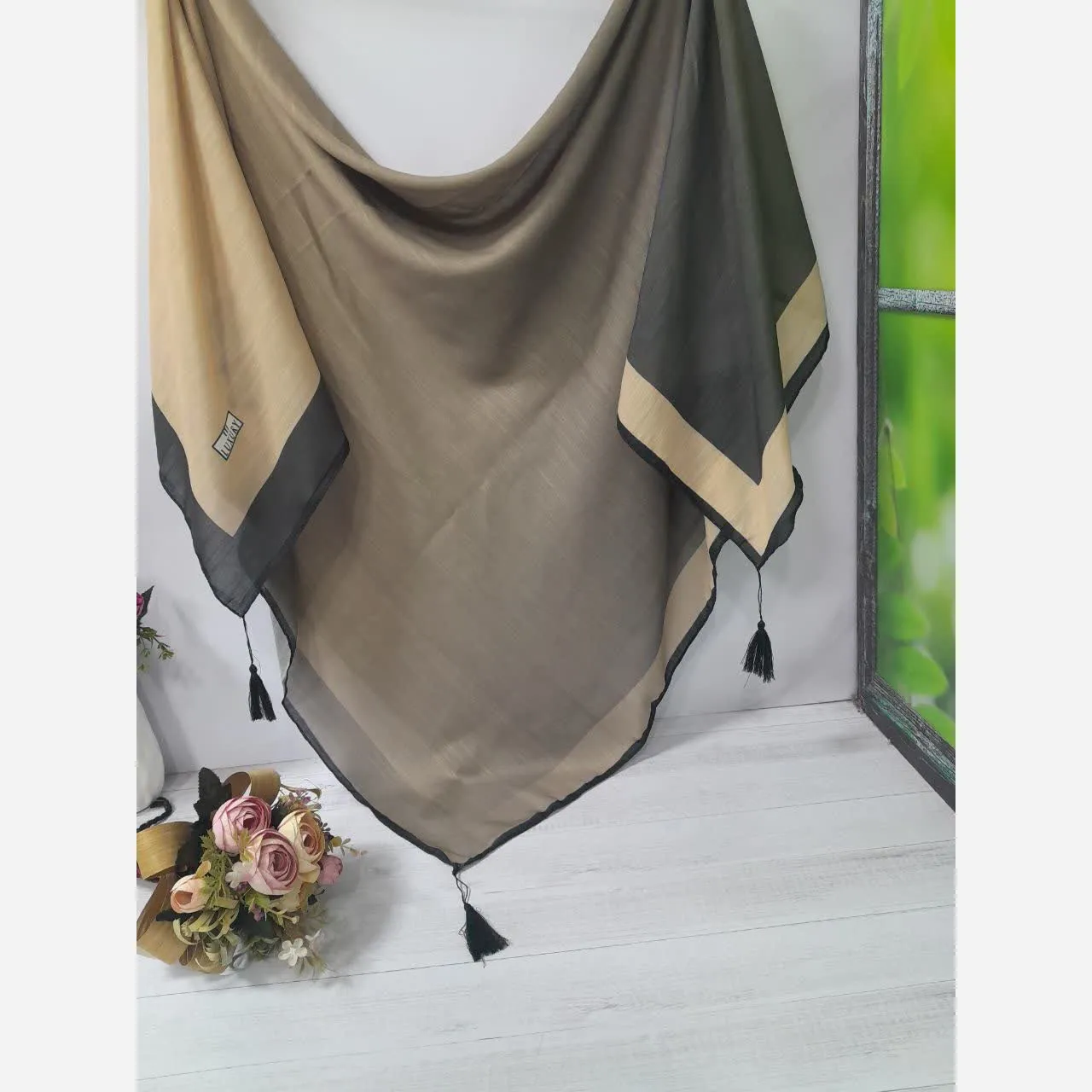 روسری نخ اسلپ طرح طیفی