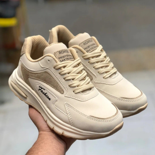 کفش چرم زنانه مدل رامینگو کرم قهوه ای