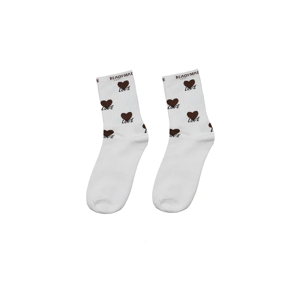 جوراب ساقدار زنانه طرح چاپی قلب و Love
