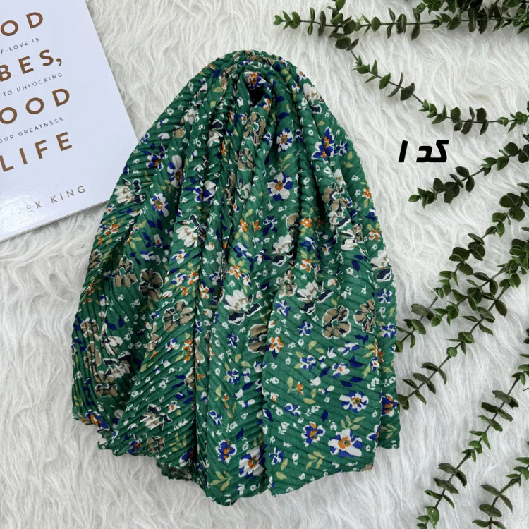 شال پلیسه آبرنگی کد 1709