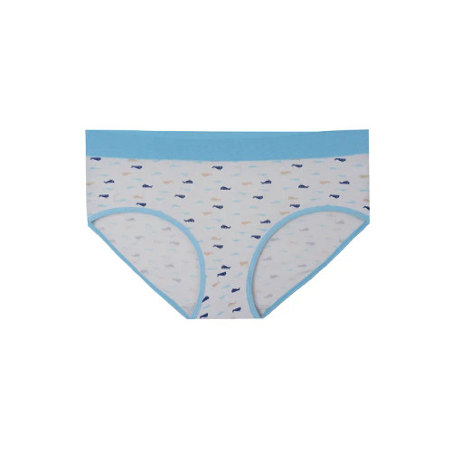 شورت زنانه اسلیپ نخی کمر پهن تمام چاپ طرح دلفین