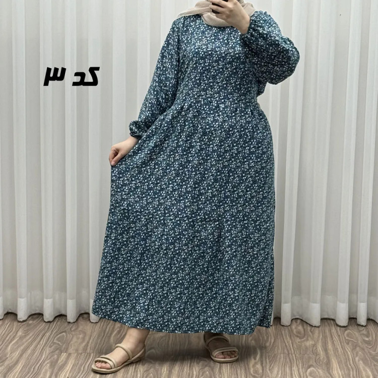پیراهن بلند زنانه پفکی مدل پاموق کد 1760