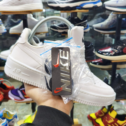 کتونی نایک ایرفورس 1 تمام سفید مردانه رویه چرم مصنوعی کلاسیک