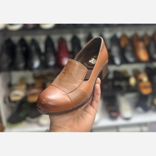 کفش پاشنه دار چرم زنانه عسلیرویه چرم گاوی طبی سایز 37 تا 40