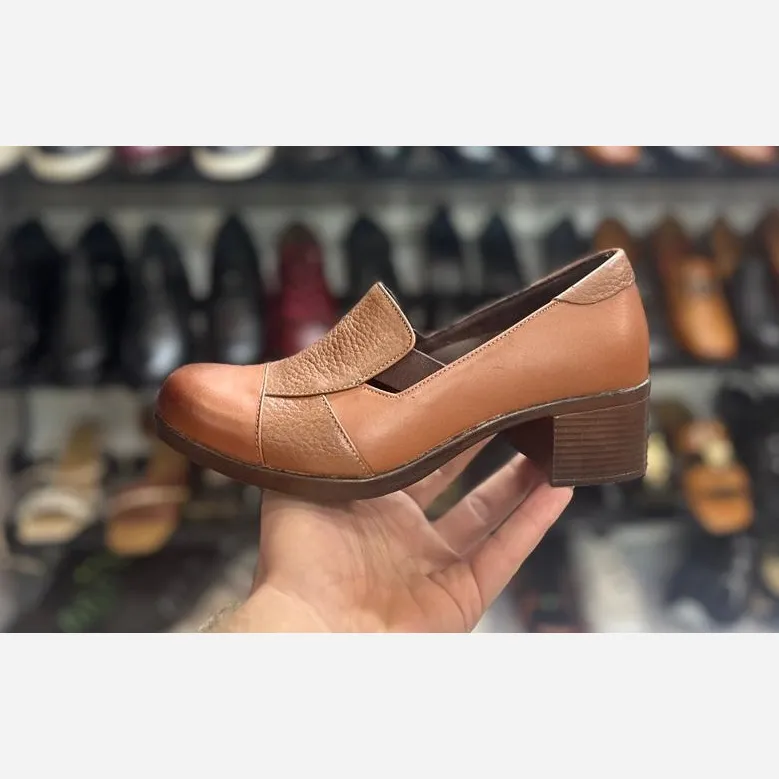کفش پاشنه دار چرم زنانه عسلیرویه چرم گاوی طبی سایز 37 تا 40