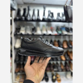 کفش اسپرت مردانه چرم طبیعی تبریز مشکی عسلی سایز 41 تا 44 زیره تی پیو کفی طبی