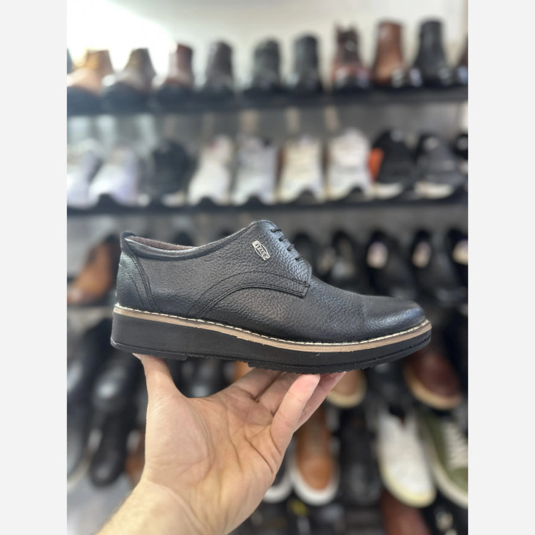 کفش چرم طبیعی مردانه زیره لژدار رویه چرم گاوی سایز 41 تا 44