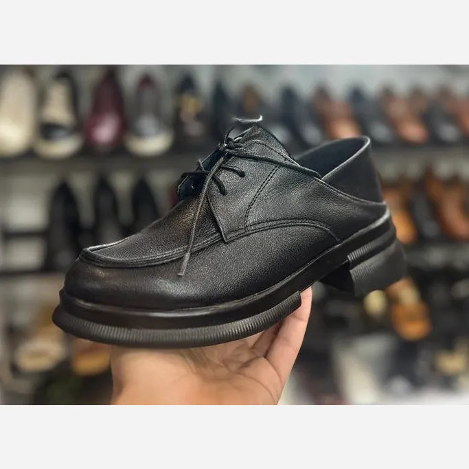 لوفر تمام چرم زنانه بندی و بی بند رویه چرم گاوی داخل چرم بزی کفی طبی زیره تی پیو سایز 37 تا 40