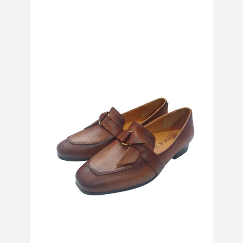 کالج چرم طبیعی زنانه مدل لاله مشکی و عسلی سایز 37 تا 40