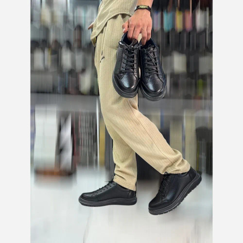 کفش چرم طبیعی مردانه مشکی گاوی طبی زیره پیو سایزبندی 40 تا 44