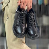 کفش چرم طبیعی مردانه مشکی گاوی طبی زیره پیو سایزبندی 40 تا 44