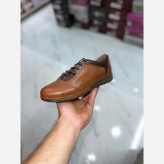 کفش اسپرت چرم گاوی عسلی مردانه سایز 37 و 38 حراج تک سایز