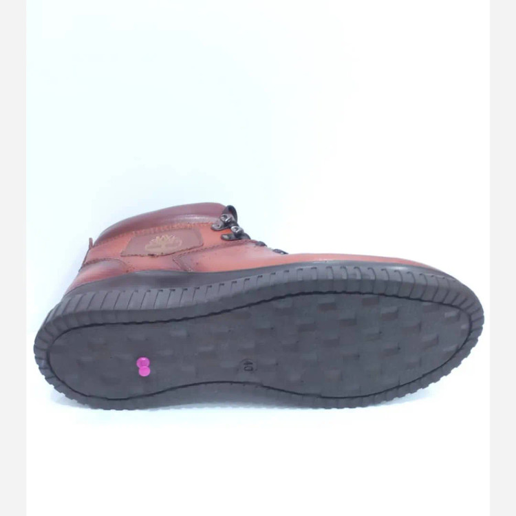 نیم بوت چرم طبیعی مردانه عسلی بندی سایز 40 تا 44