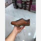 کفش اسپرت چرم گاوی عسلی مردانه سایز 37 و 38 حراج تک سایز