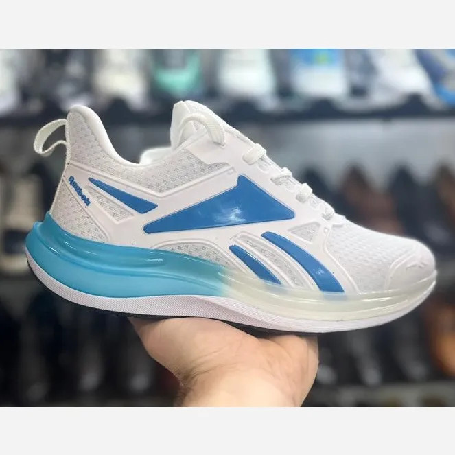 کفش دوخت اشتروبل مردانه ریبوک جنس رویه لژ شیشهای فوم اسپیسر زیره ایربولینگ لاستیک سایز 41 تا 44