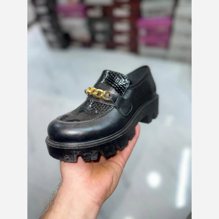 لوفر تمام چرم گاوی مشکی حراج تک سایز 36 تا 39 قالب استاندارد