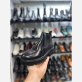 نیم بوت بغل کش چرم صنعتی زنانه سایز 37 تا 40 زیره پیو